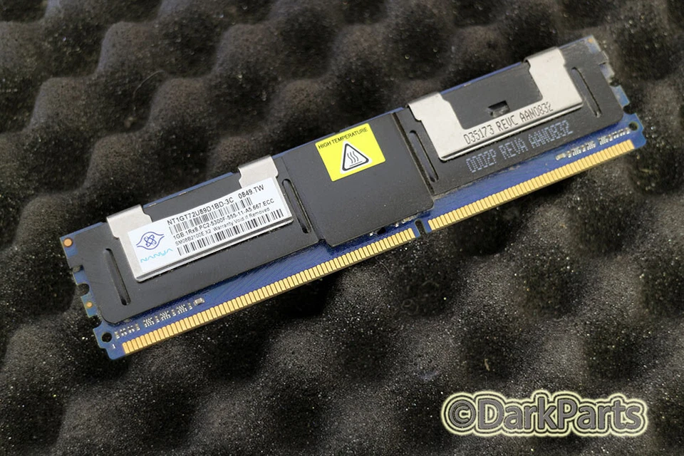 Nanya NT1GT72U89D1BD-3C PC2-5300F-555-11-A5 1GB Server Memory RAM - Photo 1/1