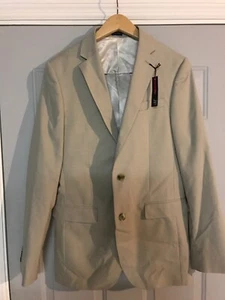 MENS TAN STRETCH J FERRAR SUIT slim fit blazer jacket two button 40 LONG - Picture 1 of 4