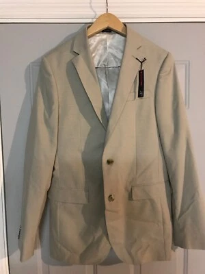 MENS TAN STRETCH J FERRAR SUIT slim fit blazer jacket two button 40 LONG - Image 1 of 4
