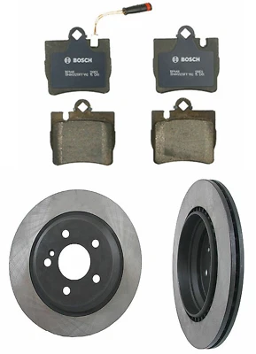 x2 REAR Brake Disc Rotor Kit BACK Pad Set for Mercedes 2000-2002 cL500 s430 s500 - Image 1 of 4