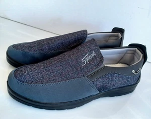Asifn Men's Loafers Casual Comfort Breathable Slip On Shoes Mens 10.5 Gray/Black - Picture 1 of 7