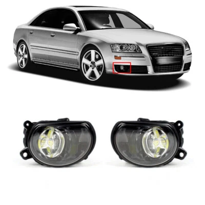 Pair For Audi A8 D3 A8 Quattro 2004-2007 LED Fog Lights Fog Lamps With Bulbs - Image 1 of 4