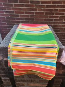 Stoff Tischdecke gestreift Serape Fiesta 60x90 bunt Cinco lang hell - Bild 1 von 6