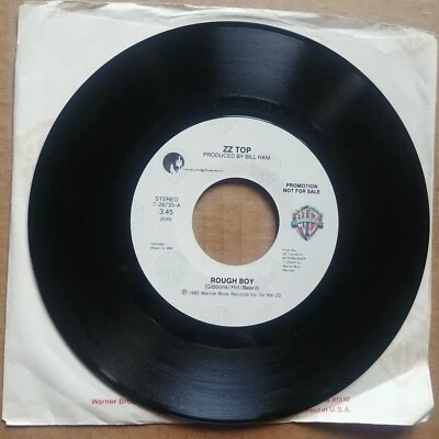 ZZ TOP Rough Boy DJ PROMO 45 7" POP CLASSIC ROCK Record Vinyl 1985 - Image 1 of 2