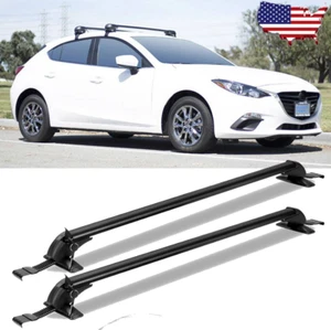 43.3" Car Top Roof Rack Cross Bars Luggage Cargo Carrier + Lock For Mazda 3 - Picture 1 of 17