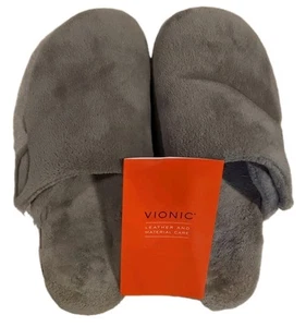 Vionic Indulge Gemma Women Round Toe Soft Terry Mule Slipper Tan Size 9 - Picture 1 of 13