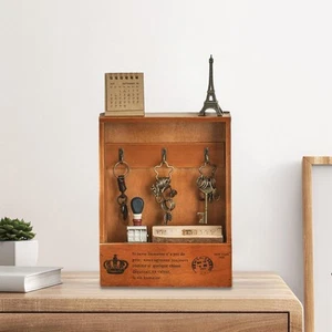 Wall Key Hanger Hanging Decorative with 3 Hooks for Wall Hallway Office - Picture 1 of 5