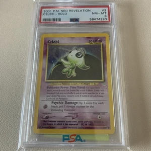Pokemon Neo Revelation Celebi Holo 3/64 PSA 8 NM-MT - Picture 1 of 2
