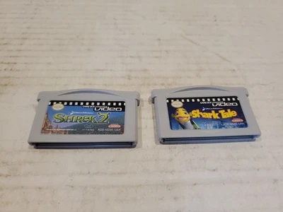 Shrek 2 And Shark Tale Nintendo Game Boy Advance Video Authentic GBA Movie Works - Image 1 of 4