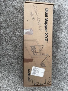 KNOLL SAPPER XYZ DUAL MONITOR ARM BLACK (XYZMAD CLMPK) NEW - Afbeelding 1 van 4