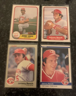 JOHNNY BENCH CARD LOT (ALL FLEER)...........4 DIFFERENT - Image 1 of 2