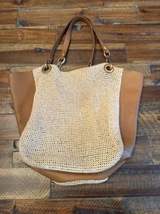Rag & Bone Woven And Leather Shoulder Bag Medium Sz - Picture 1 of 24