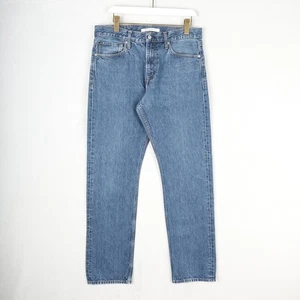 CALVIN KLEIN Jeans Mens 34 CKJ 035 Blue Straight Zip Fly Denim Trousers W34 L32 - Picture 1 of 11