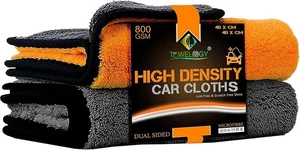 Premium Car Cleaning Towels Microfibre Absorbent Drying Polishing Cloths 2 Pack - Picture 1 of 7