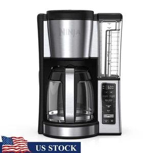 12 Cup Programmable Coffee Maker Glass Carafe Custom Brew Strengths Hot Coffee - Picture 1 of 9