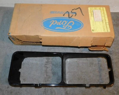 1979 1980 1981 1982 Ford Mustang NOS RH HEAD LAMP DOOR BEZEL Hi Gloss Black - Image 1 of 4