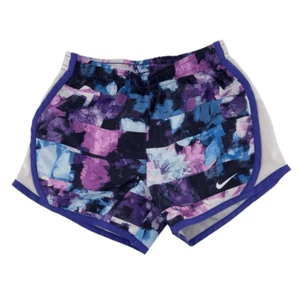 Nike Dri-FIT Tempo Girls Running Shorts  Purple Abstract Print  Size 5/6 - Picture 1 of 12