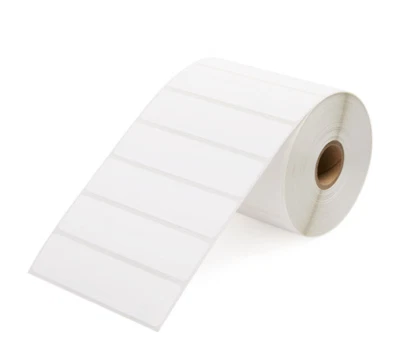 Zebra Eltron 4x1 in (4"x1") Direct Thermal White Adhesive Labels 1" Core 2 Rolls - Image 1 of 3