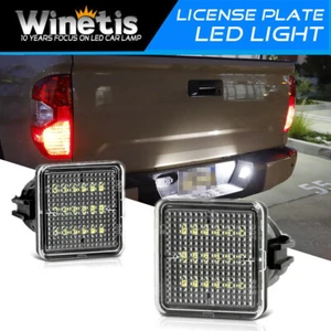 Full White LED License Plate Lights Lamps For 2016-22 Toyota Tacoma/14-22 Tundra - Picture 1 of 13