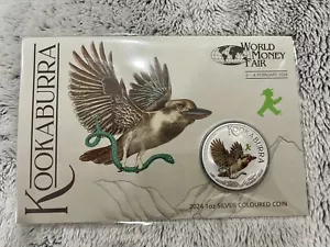 2024 Australia Kookaburra World Money Fair 1 oz moneta color argento in carta - Foto 1 di 7