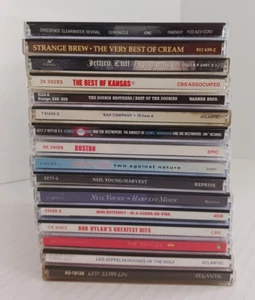 16 - 1970's Era Cd's - Cream, Jethro Tull, Kansas, Led Zeppelin FREE SHIPPING - Picture 1 of 2