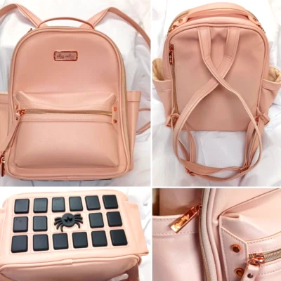 ITZY RITZY MINI DIAPER BAG BOSS BACKPACK PINK BLUSH WITH ROSE GOLD HARDWARE - Image 1 of 4
