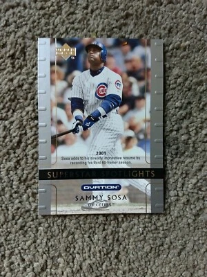 2002 Upper Deck Ovation Sammy Sosa "Silver" Card #108 Chicago Cubs - Image 1 of 2