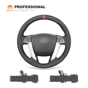 MEWANT DIY Black Suede Car Steering Wheel Cover for Honda Accord 8 2007-2013 - Imagen 1 de 10