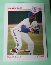 1991 Line Drive AAA #265 Manny Jose - Nashville Sounds 
