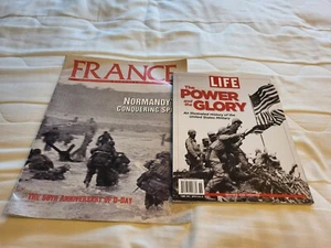 LOT 2 -WW 2 Normandy- US- France magazine & Life Magazines - Picture 1 of 2