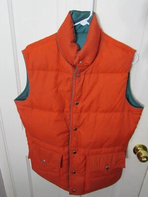 VTG 70s Down Feather Puff Vest Winter Jacket Medium Swan Brand Reversible Puffer - Image 1 of 4