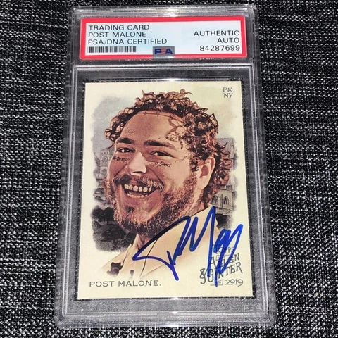 POST MALONE SIGNED AUTOGRAPH 2019 ALLEN & GINTER BASEBALL CARD #176 PSA/DNA Cover