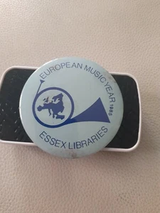 Insignia vintage de las bibliotecas Essex 1985 - Imagen 1 de 3