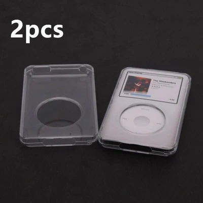 2pcs Clear Crystal Hard Plastic Cover Case Skin For iPod Classic Video Thin - Image 1 of 2