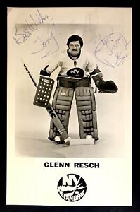 Glenn Resch Signed 4x6 Photo New York Islanders Autograph Auto