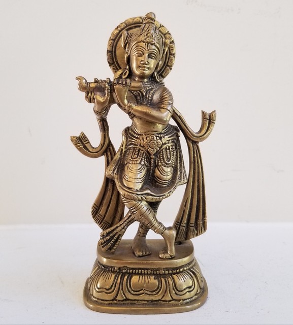 Big Lord Krishna Brass Statue-43 - Buy exclusive brass statues,  collectibles and decor