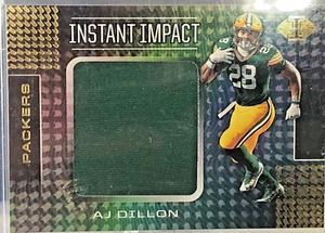 2020 Illusions AJ Dillon Impact Jumbo Patch Rookie Card Green Bay Packers #1122 - Picture 1 of 2