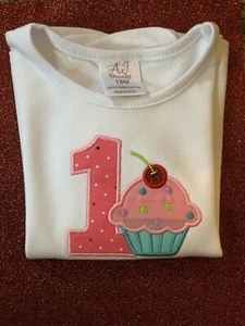 Custom Made Personalized Embroidery Girls Birthday Party Shirt - Picture 1 of 2