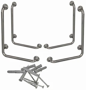 Wandhaltegriff Winkelgriff links/rechts montiert Stützgriff Haltegriff DN32 - Bild 1 von 14