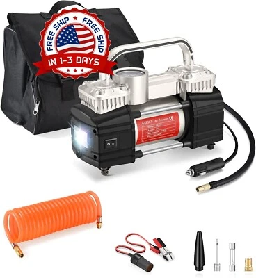 Portatil Compresor de Aire Bomba Para Auto Carro Inflador Llantas Bicicleta NUEV - Image 1 of 4