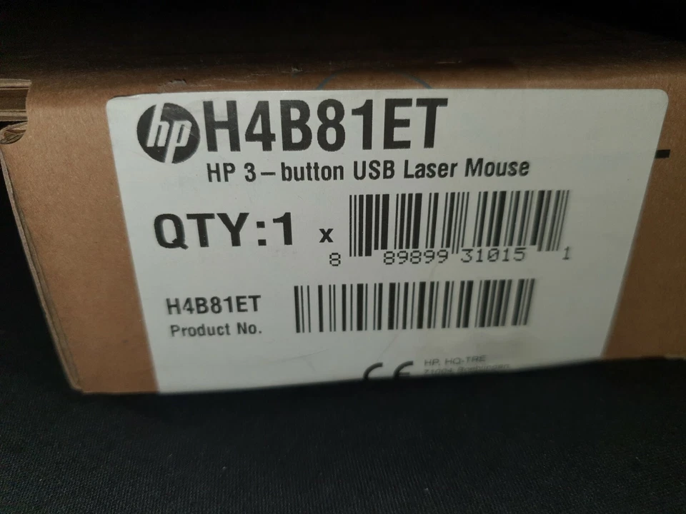 H4B81ET HP - Mouse - laser - 3 buttons - wired - USB - for HP - Image 1 of 1