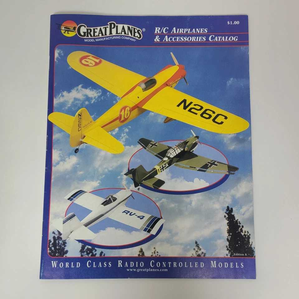 Great Planes VTG Edition 8 R/C Airplanes & Acc. Catalog Print Ad Ephemera Decor - Image 1 of 4