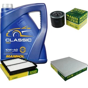 Motor-Öl 5L MANNOL Classic 10W-40+MANN-FILTER Filterpaket für Hyundai Matrix FC - Bild 1 von 11