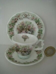 ROYAL DOULTON BRAMBLY HEDGE MINIATURE  SUMMER SEASONS TRIO CUP SAUCER PLATE 1st