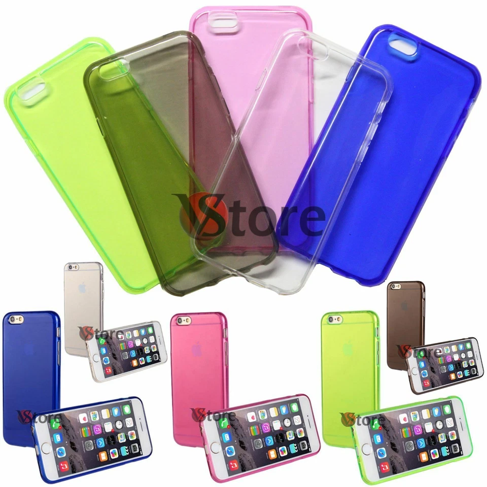 Cover Custodia Per Apple iPhone 6 PLUS 5,5" GEL TPU Silicone Trasparente Gomma - Immagine 1 di 1