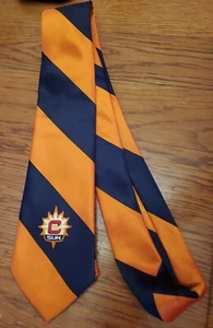 Connecticut Sun Basket Ball DESIGNER NECKTIE TIE  Orange And Black Preowned - Picture 1 of 2