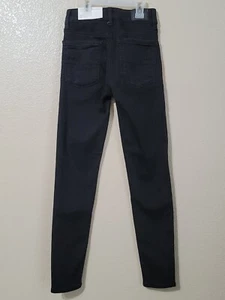 Womens American Eagle Next Level Stretch Hi-Rise Black Jegging Jeans Sz 00 Short - Picture 1 of 12