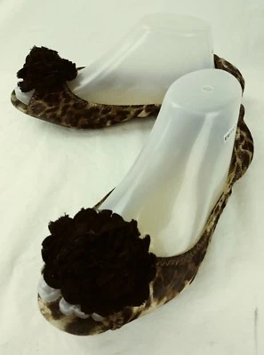 Madden Girl Womens Flat Shoes CELIIA US 9.5 M Brown Cheetah Floral Slip-on 2418 - Image 1 of 4