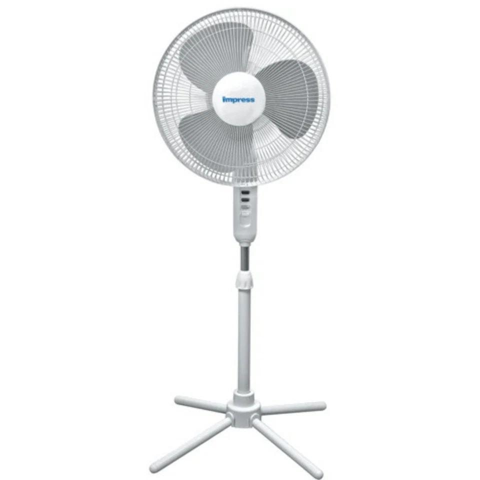 Impress Easy-Assemble 3-Speed 16-Inch Stand Oscillating Pedestal Floor Fan - Image 1 of 1