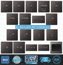 BG FLATPLATE SCREWLESS BLACK NICKEL Switches Sockets Decorative Light ALL Insert